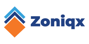 Zoniqx logo colored on the side